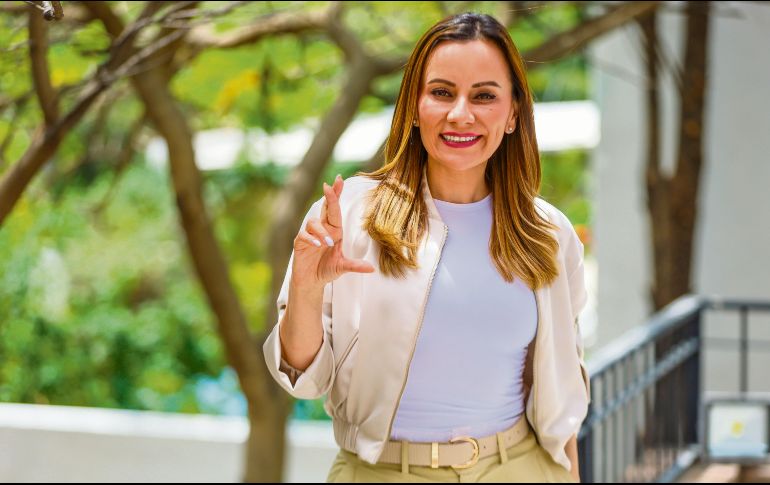 La candidata de la coalición “Fuerza y Corazón por Jalisco” apuesta por el trabajo colaborativo entre los diferentes niveles de Gobierno. EL INFORMADOR/ A. Navarro